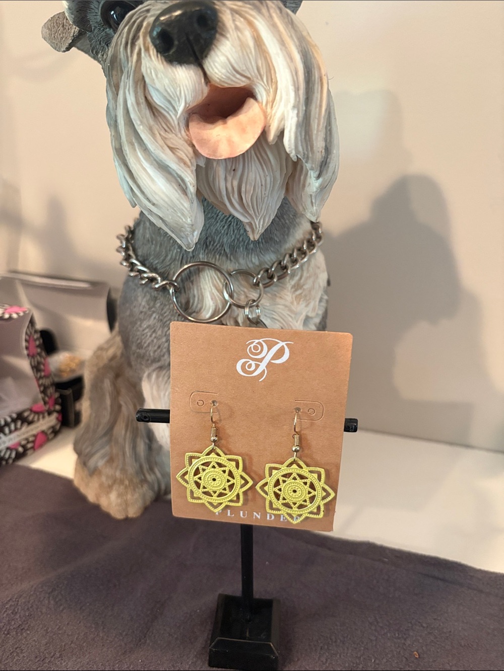 Plunder Lemon Floral Mandala Drop Earrings